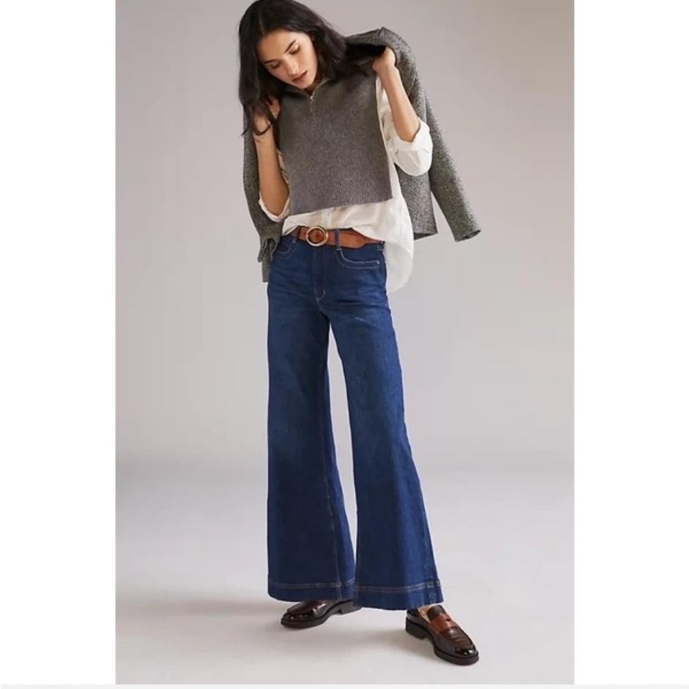 Maeve Blue Flare & Wide Leg Jeans